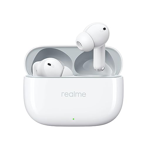 realme Buds T300 Truly Wireless in-Ear Earbuds with 30dB ANC, 360° Spatial Audio Effect, 12.4mm Dynamic Bass Boost Driver with Dolby Atmos Support, Upto 40Hrs Battery and Fast Charging (Youth White) | Best Noise Earbuds in India