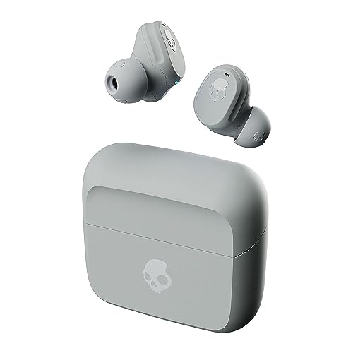Skullcandy Mod in-Ear Wireless Earbuds, 34 Hr Battery, Microphone, Works with iPhone Android and Bluetooth Devices -Light Gray Blue | Best skullcandy earbuds in India